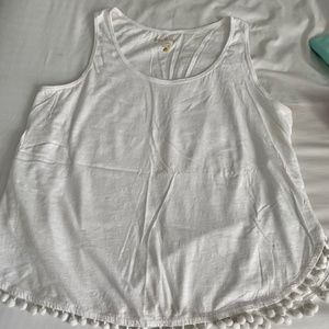 Lilly Pulitzer ball fringe tank top